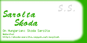 sarolta skoda business card